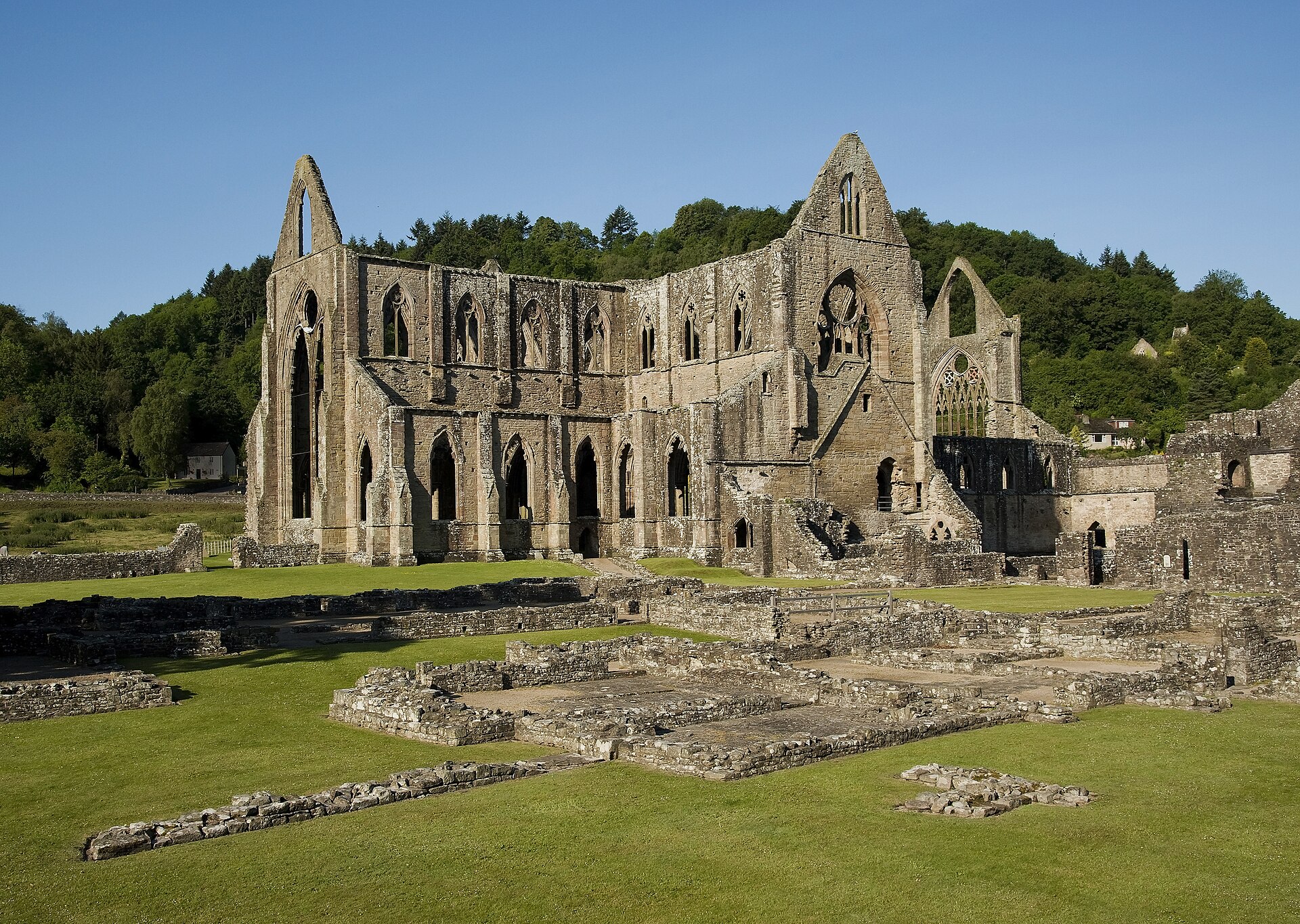 Exterior view of Tintern Abbey