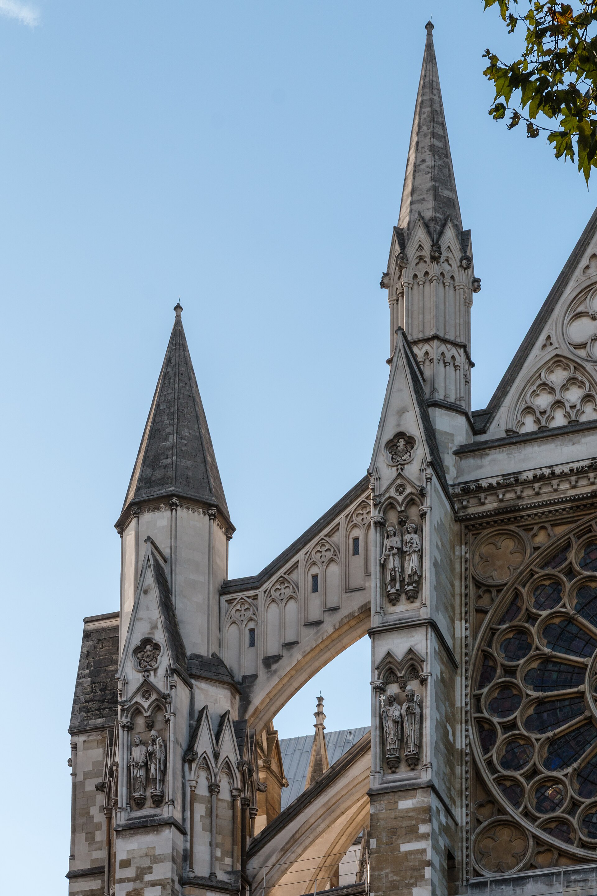Exterior view of Westminster Abbey